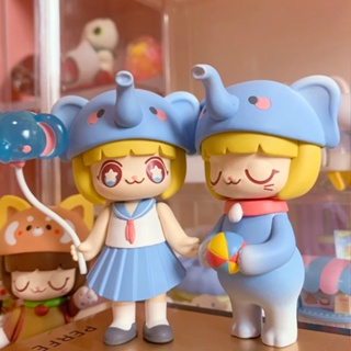 【ของแท้】กล่องสุ่ม ตุ๊กตาฟิกเกอร์ Kimmy &amp; Miki Animal Series 2 52TOYS ของขวัญ สําหรับตกแต่ง