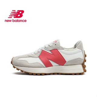 New Balance 327 series running shoes for men and women white gray red