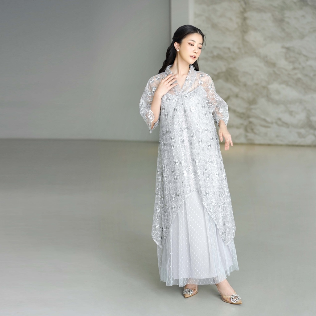 Aura Label - Vienna Dress สีเทา