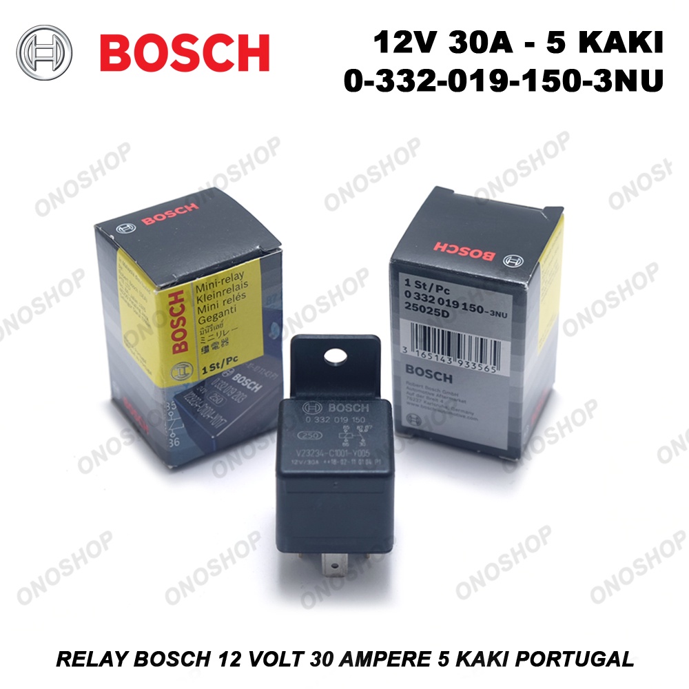 Bosch 12 Volt 30 Ampere 5-Prong Portugal Relay - 0-332-019-150-3NU