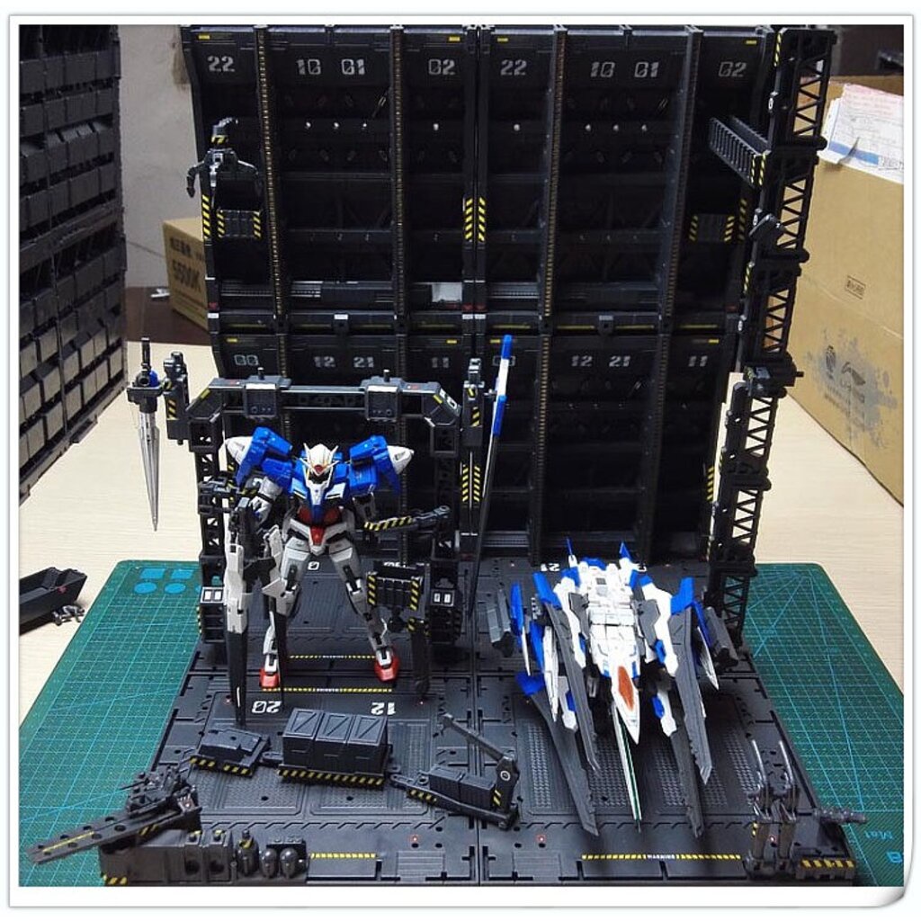 CG Machine Nest Gundam Gunpla โรงเก็บกันดั้ม ฐานกันดั้ม กันพลา SET 1 (ABFG) - รูปที่ 2