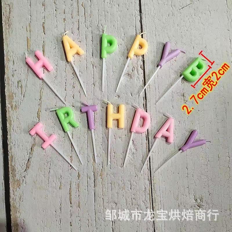 เทียนอักษร HAPPY BIRTHDAY สีพาสเทล - รูปที่ 2