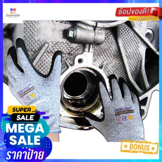 ถุงมือกันบาดเคลือบไนไตร MICROTEX สีดำNITRILE-COATED CUT-RESISTANT GLOVES MICROTEX BLACK