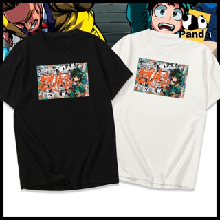 เสื้อยืดวินเทจ เสื้อยืดชาย My Hero Academia เสื้ออะนิเมะเสื้อยืด Unisex เอเชียขนาด 7 สี )j2 เสื้อยืด