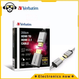 ทุกคำ 200 ซม. 10k hdmi เป็น hdmi 2.1 สายส่งสีเทา Verbatim 200cm 10K HDMI to HDMI 2.1 transmission  cable Grey