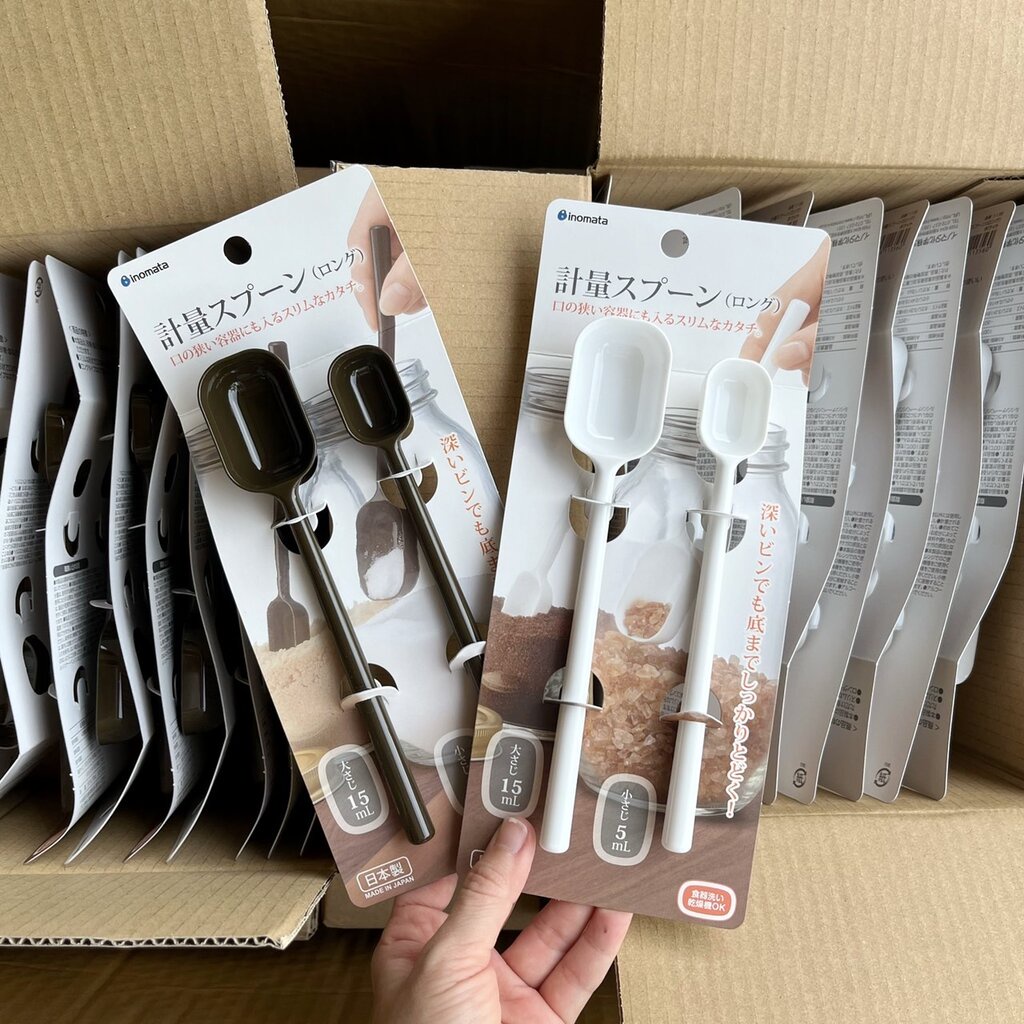 Omocha - (1 set 2 ชิ้น Long ) Measuring spoons เซทช้อนตวงด้ามยาว เล็ก5ml ใหญ่15ml