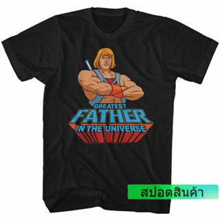 เสื้อยืดคอกลม  เสื้อยืดคอกลม ผ้าฝ้าย พิมพ์ลายกราฟิก Masters Of The Universe Piu Grande Papa American สําหรับผู้ชาย