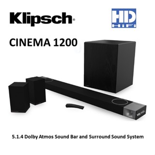 Klipsch Cinema 1200 Dolby Atmos Sound Bar 5.1.4 and Surround Sound System