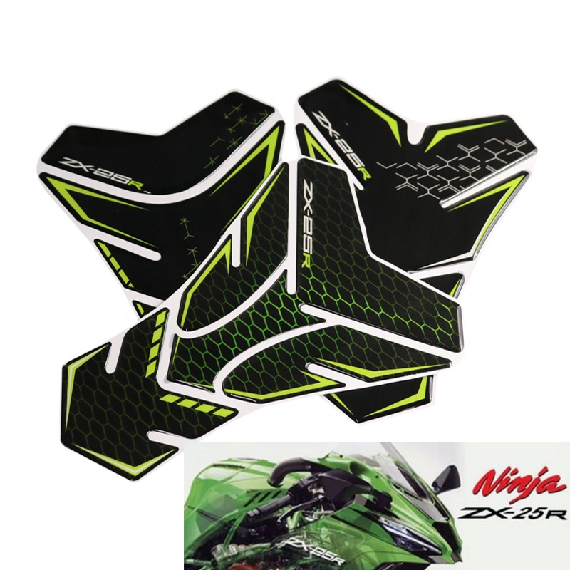 For Kawasaki ZX25R ZX 25R ZX-25R Motorcycle Carbon Fiber Fuel Tank Protector 3D Gas Tank Protector P