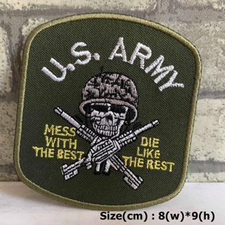 U.S. Army ตัวรีดติดเสื้อ อาร์มรีด อาร์มปัก ตกแต่งเสื้อผ้า หมวก กระเป๋า แจ๊คเก็ตยีนส์ Badge Embroidered Iron on Patch ...