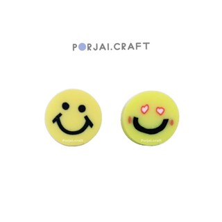 ลูกปัดยิ้มเหลือง Smiley Beads 10mm