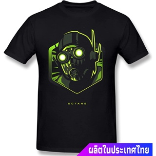 เสื้อยืด cartoonผู้ชายและผู้หญิง Apex Legends Octane T-Shirt Mens Leisure Cotton Tee Stylish Round Neck Short Sleeve T-S