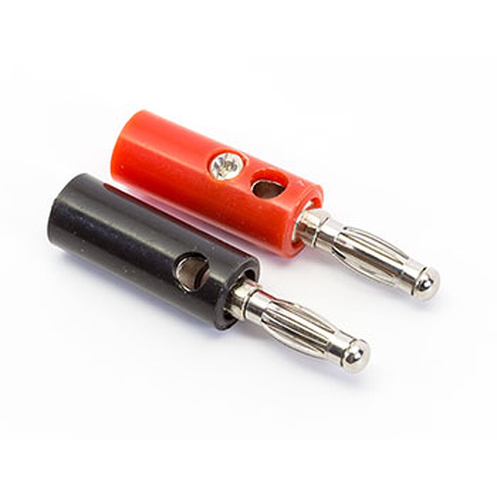 Banana Jack 4mm ตัวผู้ 1 คู่ (ดำ-แดง)