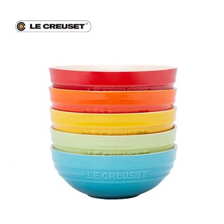 Le creuset12/15 ซม. ชามข้าว ชามซุป ไอศครีม ชามขนม ชามข้าวขนาดเล็ก เรนโบว์ มาการอง