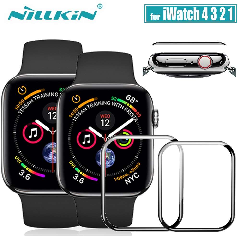 for iWatch Series 4 3 2 1 Glass Nillkin 3D AW  HD Full Cover Tempered Glass Screen Protector for Apple Watch 38MM 40MM 4