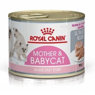 อาหารแมว Royal Canin Mother &amp; Babycat 195G รอยัลคานิน อาหารแม่และลูกแมว 12 กระป๋อง