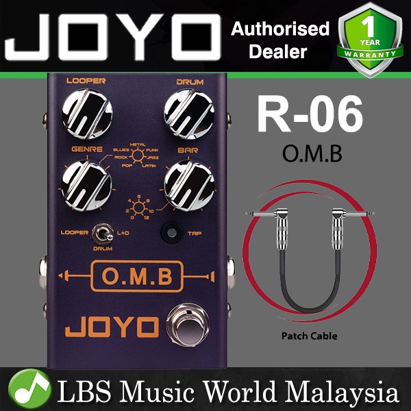 Joyo R-06 OMB Looper และ Drum Machine Guitar Effect Pedal (R-6 R 06)