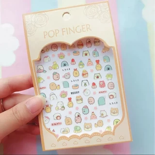 cute nail stickers สติ๊กเกอร์ติดเล็บ ลายการ์ตูน สติ๊กเกอร์แปะเล็บ รหัส WG
