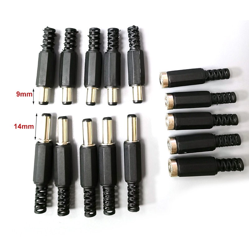 DC ชายหญิง MF ปลั๊กไฟ 5.5x 2.1 รูปที่ 2