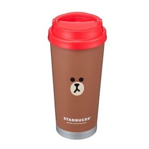 🎀【พร้อมส่ง】 2021 แก้วสตาร์บัคส์เกาหลี Starbucks Korea Elma LINE Friends Brown Tumbler 473ml/ 16oz