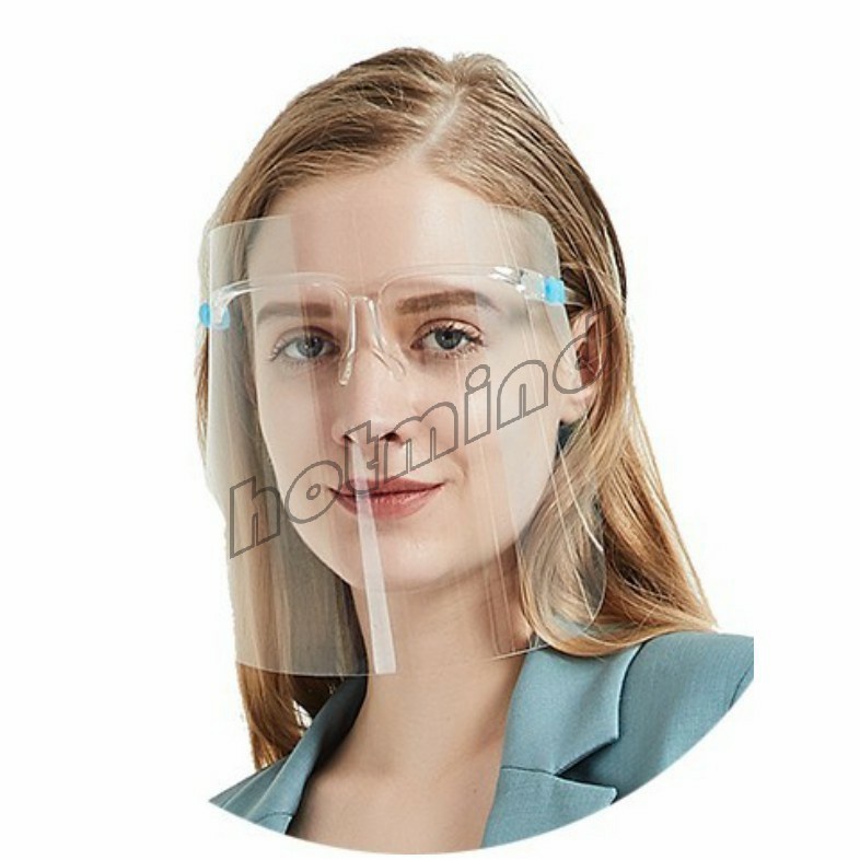 HD เฟสชิว หน้ากากคลุมหน้า ช่วยป้องกันละอองฝอย หน้ากากใส หน้ากากกันน้ำลาย แบบติดกับแว่น พร้อมส่ง Face shield