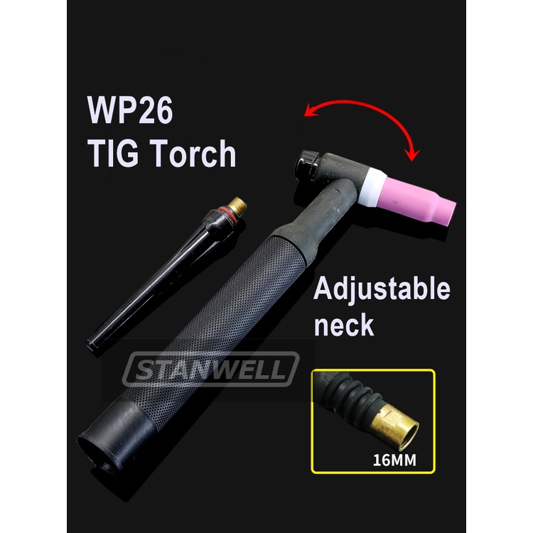 WP17 หรือ WP26 ด้ามเปลี่ยนไฟฉายเชื่อม TIG WP17F WP26F