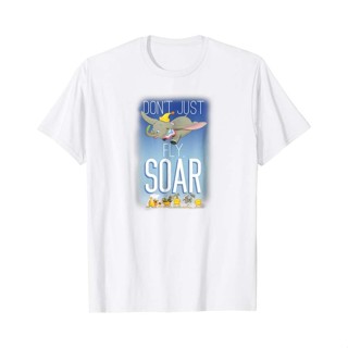 Tee เสื้อผู้ชายเท่ เสื้อยืดลายกราฟฟิก disney dumbo just soar ชุดเซ็ต 2 ชิ้น เสื้อวินเทจชาย เสื้อคู่