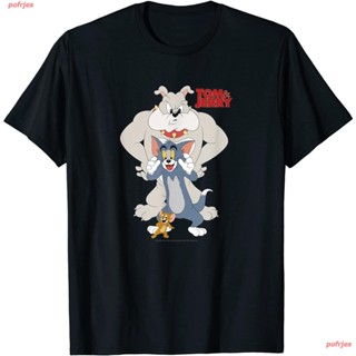 เกาหลีแฟชั่นpofrjes ไตล์เกาหลี เสื้อยืดแฟชั่นเกาหลีสำ Tom &amp; Jerry Chain Of Command T-Shirt หรับผู้ชายและผู้หญิง ภาพการ์ต