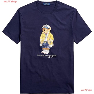 Polo Ralph Lauren Mens Classic Fit CP-93 Bear T-Shirt, Navy เสื้อยืด ดพิมพ์ลาย ดผ้าเด้ง คอกลม cotton แฟชั่น sale Unisex