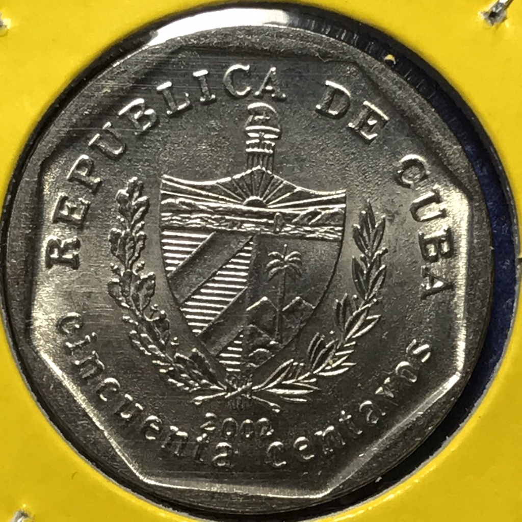 No.60743 ปี2002 คิวบา 50 CENTAVOS เหรียญสะสม เหรียญต่างประเทศ เหรียญเก่า หายาก ราคาถูก