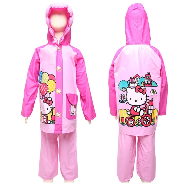 เสื้อกันฝนเด็ก พร้อมกางเกง ชุดกันฝนเด็กไปโรงเรียน thumbnail 8