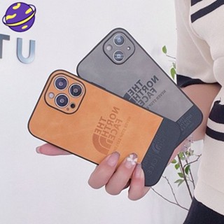 เคสโทรศัพท์มือถือหนังนิ่ม ลาย Spliced Suede North Face สําหรับ IPhone 14 13 12 Pro Max 11 XR X XS Max