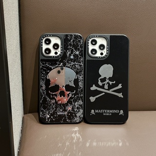 เคสโทรศัพท์มือถือ TPU กันกระแทก ลายกะโหลก พร้อมกระจก สําหรับ Apple iPhone 14 pro max 13 pro max 12 pro max 11 6Plus 7Plus 8Plus 14Plus x xr xs max