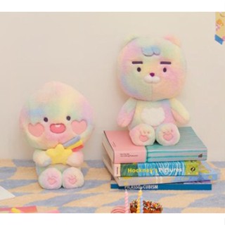 🎀【พร้อมส่ง】 KAKAO FRIENDS x CARE BEARS Ryan/ Apeach Stuffed Toy Plush Toy 彩虹熊 爱心熊玩偶