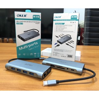 TypeC 11 in 1 Hdtv/Vga/Lan/Usb3.0*4/TF/SD/PD/Audio Adapter OKER OE-2110