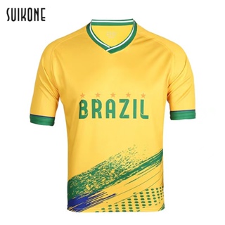 Suikone เสื้อยือ เสื้อฟุตบอลชายแขนสั้นฟุตบอลโลกปี 2022 เสื้อเจอร์ซีย์ชายพัดลมเชียร์เสื้อยืด