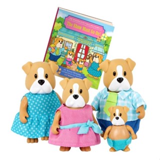 LIL WOODZEEZ BULLDOG FAMILY เซ็ตตุ๊กตาครอบครัวสุนัขบูลด็อก