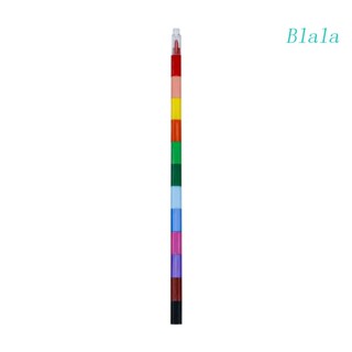 Blala ชุดดินสอสี 10 นิ้ว ซ้อนกันได้ ยาว 12 สี สําหรับบ้าน คริสต์มาส