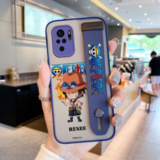 เคสโทรศัพท์มือถือ ลายการ์ตูนโจรสลัดคิง พร้อมสายรัดข้อมือ สําหรับ Xiaomi Redmi Note 10 4G Note 10S