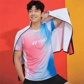 Yonex ใหม่ ชุดเสื้อกีฬาแบดมินตัน แขนสั้น ระบายอากาศ แบบแห้งเร็ว เหมาะกับฤดูร้อน สําหรับผู้ชาย และผู้หญิง 3702