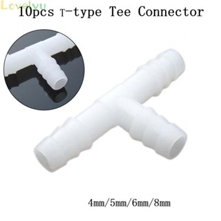 10PCS White T Connector PE Aquarium Adapter Air Pump Hose Connector 4~8mm(in stock）