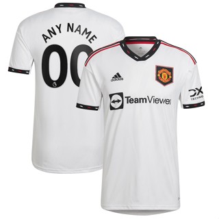 เสื้อยืด ลาย Manchester United White 2022 23 Away สําหรับผู้ชาย และผู้หญิง