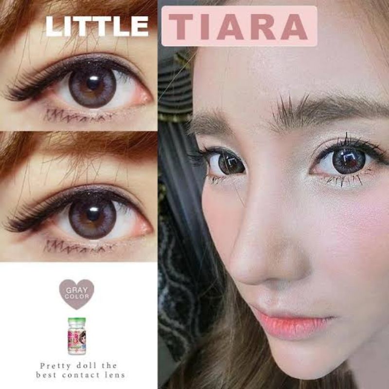 คอนแทคเลนส์ ธรรมชาติ Mini Tiara/ Mini Dali สีเทา/ตาล Gray/Brown ค่าสายตา (0.00)-(-10.00)