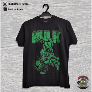 เสื้อยืดผ้าฝ้าย 100% พิมพ์ลาย HULK black TSHIRT HITAM MARVEL UNISEX สีดํา พลัสไซซ์ XS-XXXL ของขวัญวันเกิด สําหรับผู้ชาย