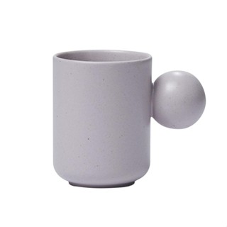 [สินค้าพร้อมส่ง] แก้วกาแฟเซรามิกพร้อมหูจับทรงบอล BETTERFINGER - Ball Mug (Purple)