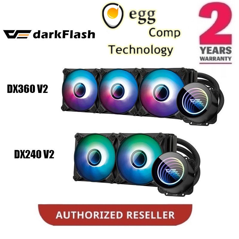Aigo DarkFlash Twister DX240 V2 / DX360 V2 (ดํา/ขาว/ชมพู) ARGB CPU AIO Cooler