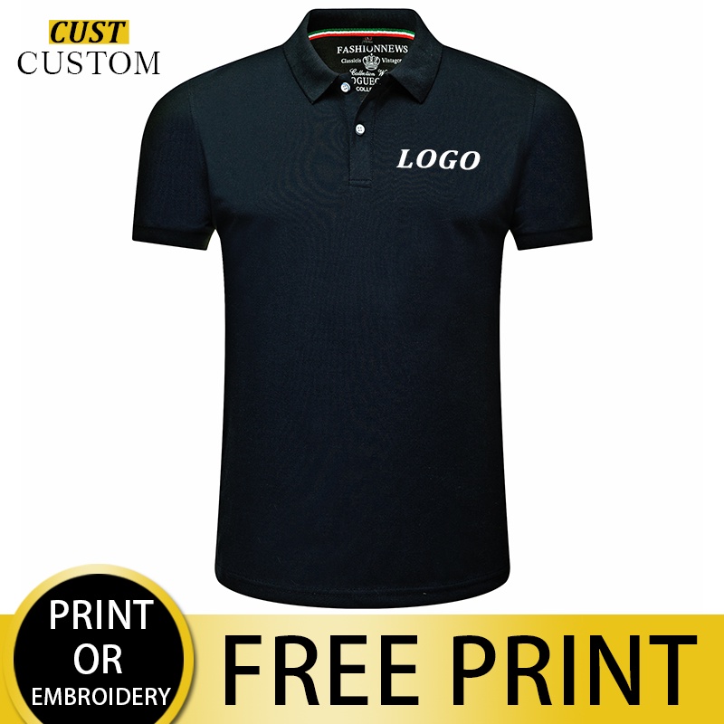 ชุดทำงาน  Polo Shirts Custom Logo Printing/embroidery 100 Polyester Breathable Male Polo Employee Polo Shirt Uniform To