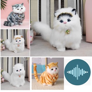 Lifelike Electronic Plush Cats Toys Animal Realistic Boys Girls Birthday Gift