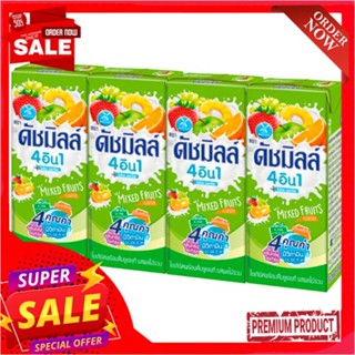 ดัชมิลล์นมเปรี้ยวรสผลไม้รวม180มล. แพ็ค 4DUTCHMILL DRINKING YOGURT MIXED FRUIT 18 PACK 4