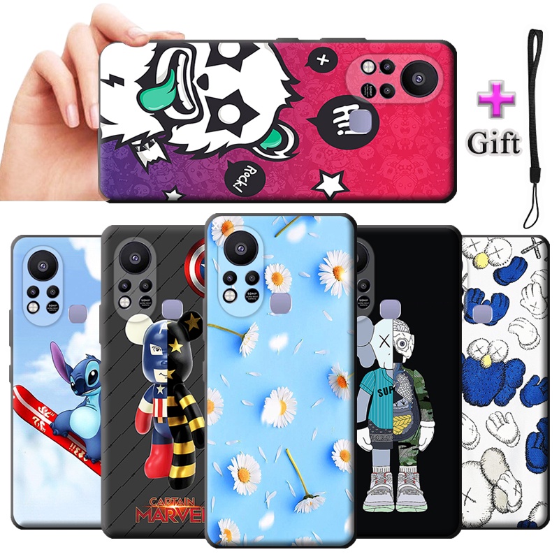 Infinix Hot 11S X6812 X6812B กรณีทาสีซิลิโคนนุ่ม TPU การ์ตูนสําหรับ Infinix Hot 11S X6812 X6812B